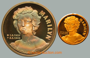 267988 - 1996 MARYLIN MONROE 1926-1996 / Au+Ag medaile, Au 0.585, 20m