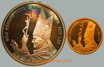267994 - 1995 NÁVŠTĚVA PAPEŽE JANA PAVLA II. / Au+Ag medaile, Au
