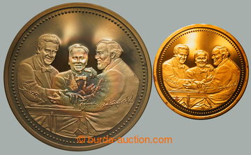 268021 - 1997 THE 3 TENORS / Au+Ag medaile, Au 0.585, 26mm, 8,05 g +