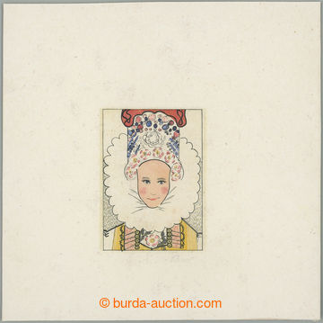 268025 - 1989 NEPŘIJATÝ NÁVRH / Strnadel - Girl in costume, plate