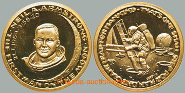 268038 - 2000? USA / THE FIRST MAN ON THE MOON / Au medaile, Au 0.999