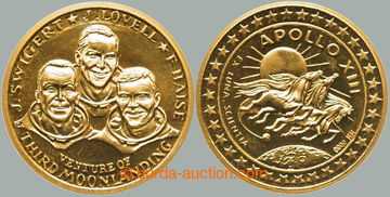 268039 - 2000? USA / APOLLO XIII / Au medaile, Au 0.999, 20mm, 3,09 g