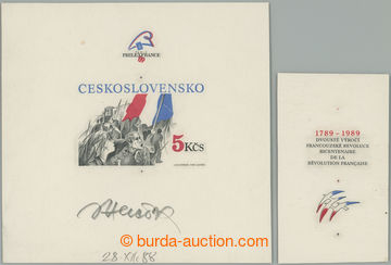268040 - 1989 PLATE PROOF Pof.A2896, miniature sheet 200. Anniv doby