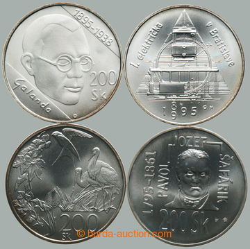 268073 - 1995 SR / sestava 4ks Ag pamětních mincí: 200Sk 1995 - P.