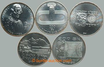 268074 - 1996 SR / sestava 5ks Ag pamětních mincí: 200Sk 1996 - S.