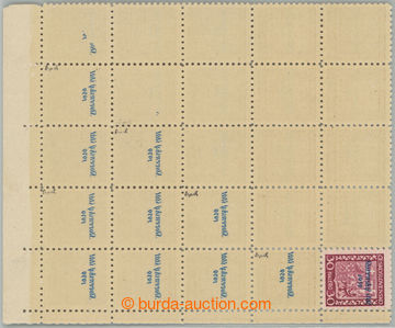 268092 - 1939 Sy.6 SOP, Coat of arms 30h violet, L the bottom corner