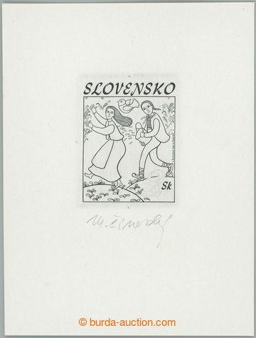 268114 - 1996 ZT Zber.87, Velikonoce 2Sk, zkusmý tisk rytiny v čer