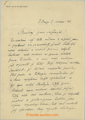 268245 - 1930 ŠVABINSKÝ Max (1873–1962), český malíř a ilustr
