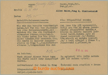 268248 - 1945 GHETTO TEREZÍN / VOV 3, cyklostylovaný provizorní fo