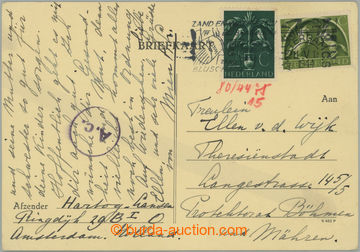 268289 - 1944 NETHERLANDS - GHETTO TERESIENSTADT / postcard franked b