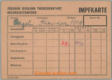 268306 - 1945 GHETTO TEREZÍN / očkovací průkaz - Impfkarte pro p
