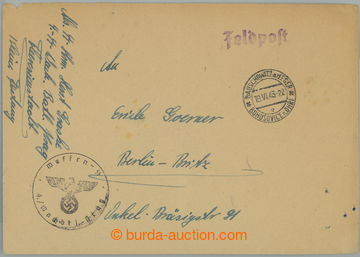 268309 - 1943 GHETTO TEREZÍN - NĚMECKO / SS-FELDPOST služební dop