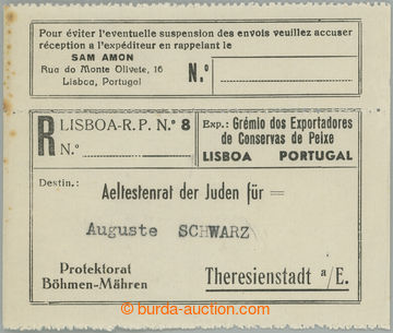 268341 - 1944 PORTUGALSKO - GHETTO TEREZÍN / předtištěný R-adres