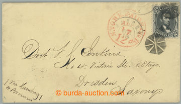 268408 - 1867 Sc.77, Lincoln 15c black on letter to Dresden, CDS NEW