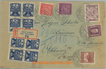 268409 - 1929 2x těžší R-dopis zaslaný do Švýcarska s bohatou
