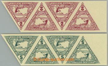 268438 - 1917 (1918) SPĚŠNÉ / TROJÚHELNÍK / Mi.217-218, vodorovn