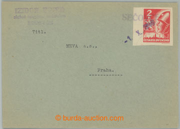 268453 - 1945 firemní dopis vyfr. zn. 2K s provizorním řádkovým