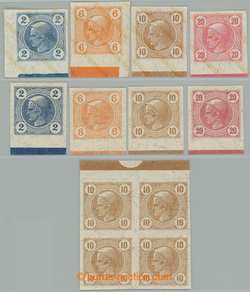 268483 - 1899 ANK.97-104, both sets Mercure 2h-20h with bands also wi