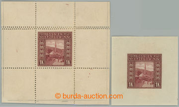 268530 - 1906 ZT Krajinky 1K, Ferch.42, zkusmý tisk v aršíkové