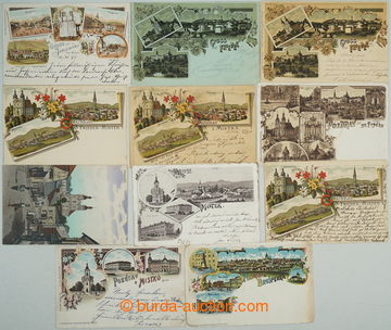 268548 - 1895-1920 SESTAVA / sestava 11ks pohlednic malého formátu,