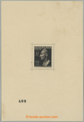 268565 - 1943 Pof.A111; Mi.Bl.I, Heydrich's MS / Heydrich Block; gum