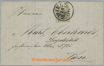 268631 - 1856 invoice sent in same place with Coat of arms 2 Kreuzer