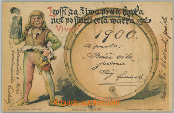 268640 - 1900 ŠVÁB č.32, Lepší za živa piva kapka..., barevná