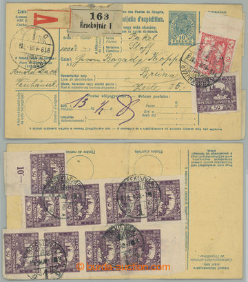 268716 - 1919 HUNGARY / whole Hungarian international dispatch note s