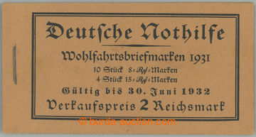 268736 - 1931 STAMP BOOKLETS / Mi.MH.30.4, stamp booklet Nothilfe, pe
