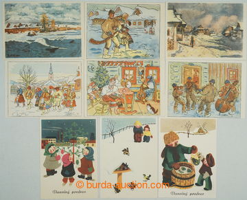 268905 - 1951 CPH48/1-9, Vánoční, kompletní řada 9ks; velmi pěk