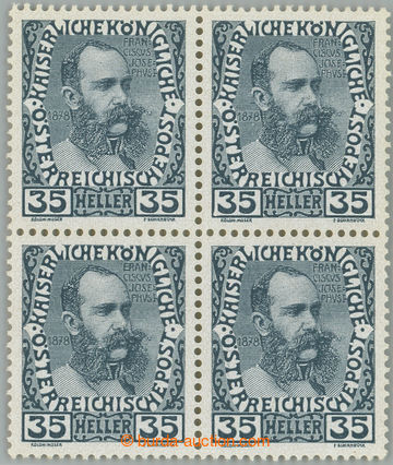 269024 - 1908 ANK.149+149I, Jubilee Franz Joseph I. 35H, block of fou