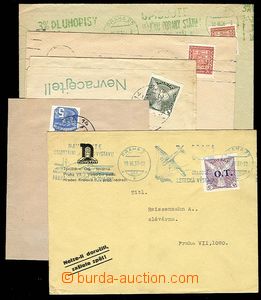 26906 - 1936-38 ČSR I. partie 5ks celistvostí, 1x OT, 2x novinov