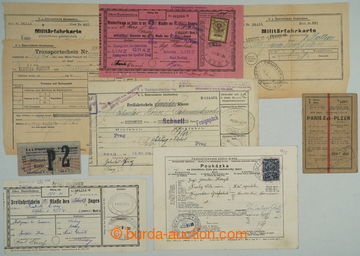 269668 - 1913-1936 JÍZDENKY / sestava 9ks různých jízdenek, obsah