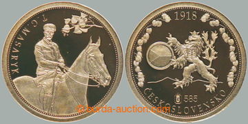 269791 - 2018? T.G. MASARYK / Au medaile, Au 0.585, 11mm, 0,5 g; bezv