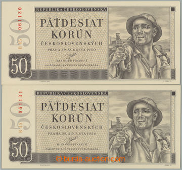 270361 - 1950 ČÍSELNÁ POSTUPKA / Ba.85b, 50Kčs 1950, II. vydání