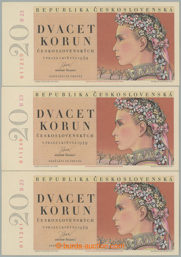 270362 - 1949 ČÍSELNÁ POSTUPKA / Ba.83b, 20Kčs 1949, II. vydání