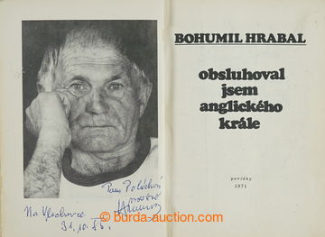 270374 - 1985 HRABAL Bohumil (1914-1997), významný český prozaik,