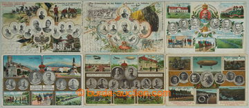 270380 - 1900-1912 MANÉVRY / sestava 6ks pohlednic s motivy císařs