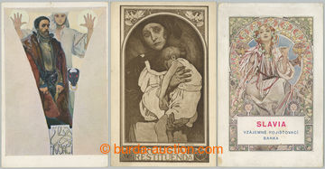 270454 - 1920-1930 MUCHA Alfons (1860–1939), sestava 3 neprošlých