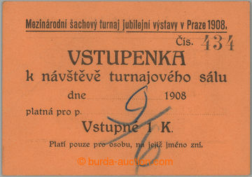 270459 - 1908 1. INTERNATIONAL CHESS TOURNAMENT IN PRAGUE 1908 / unfi