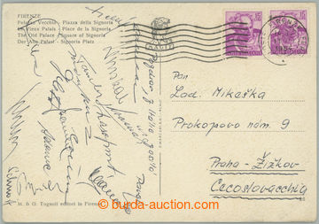 270471 - 1964 FOOTBALL / REPREZENTACE / postcard sent from Florence w