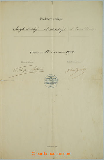 270487 - 1902 DVOŘÁK Antonín (1841-1904), jeden z nejvýznamnějš