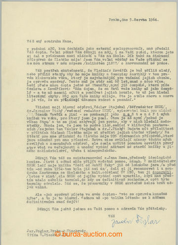 270489 - 1964 FOGLAR Jaroslav, Jestřáb (1907–1999), český spiso