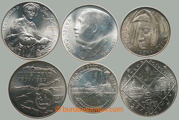 270516 - 1988-1990 ČSR II. / sestava 6ks pamětních Ag mincí: 100K