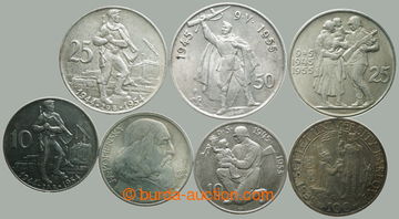 270518 - 1948-1957 ČSR II. / sestava 7ks pamětních Ag mincí: 100K