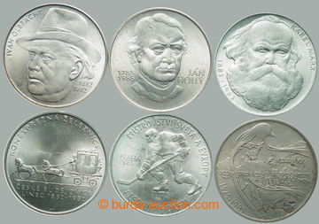 270526 - 1982-1985 ČSR II. / sestava 6ks pamětních Ag 100Kčs minc