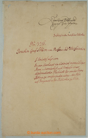 270531 - 1610? JÁCHYM ONDŘEJ ŠLIK Z HOLÍČE A PASOUNU (1561-1621)