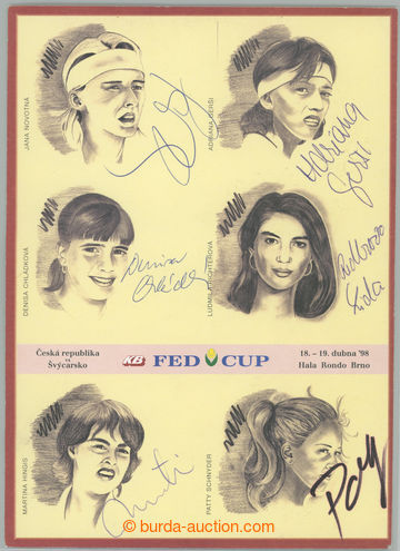 270551 - 1998 TENNIS / sheet KB Fed Cup with portraits important teni