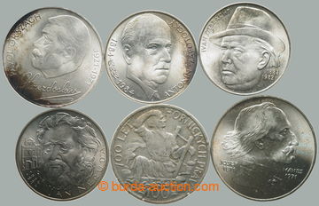 270822 - 1949-1984 ČSR II. / sestava 6ks pamětních Ag mincí: 100K