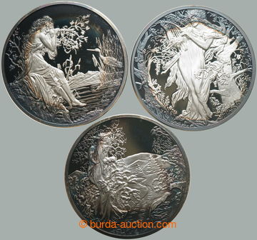 270839 - 2005? ALFONS MUCHA - ČTVERO ROČNÍCH DOB / sestava 3ks rů